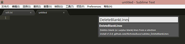 Sublime Text快捷鍵去除空白行 Sublime Text